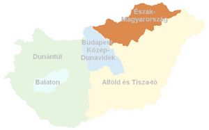 Észak-Magyarország marketing régió térképen