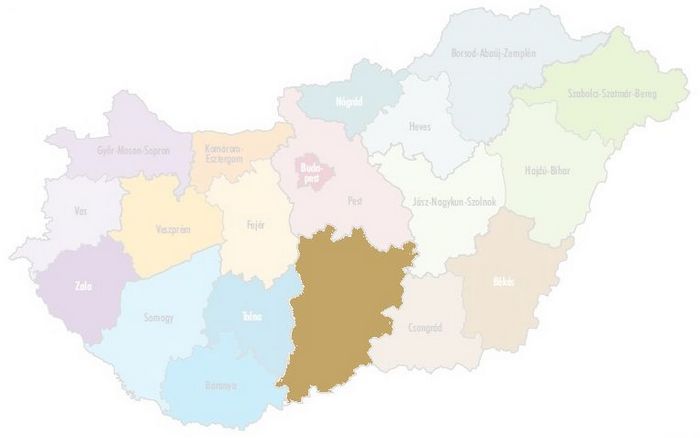 Bács-Kiskun megye térképen