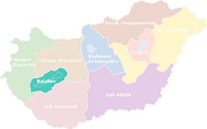 Balaton turisztikai régió térképen
